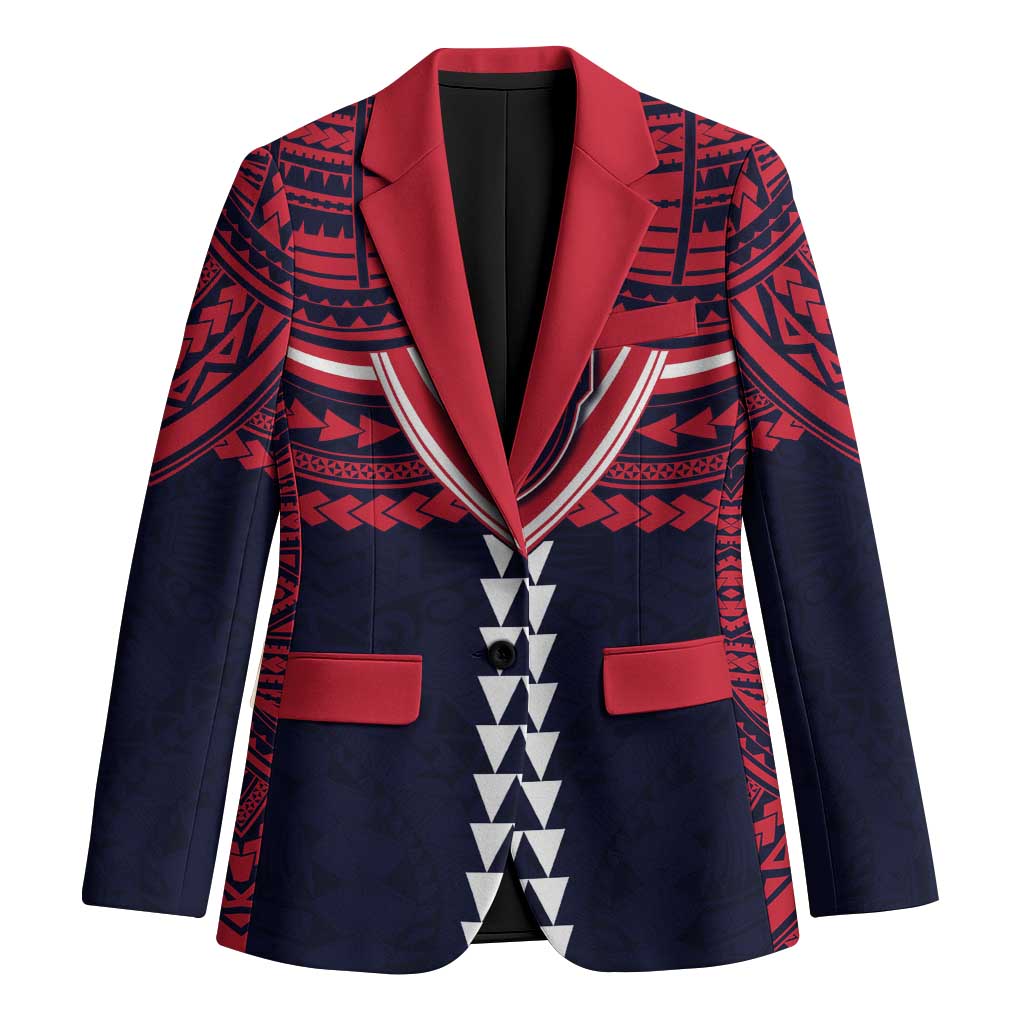 Personalized Melbourne Demons Blazer Polynesian Tribal Pattern Heritage Football