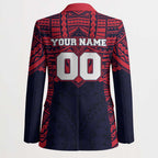 Personalized Melbourne Demons Blazer Polynesian Tribal Pattern Heritage Football