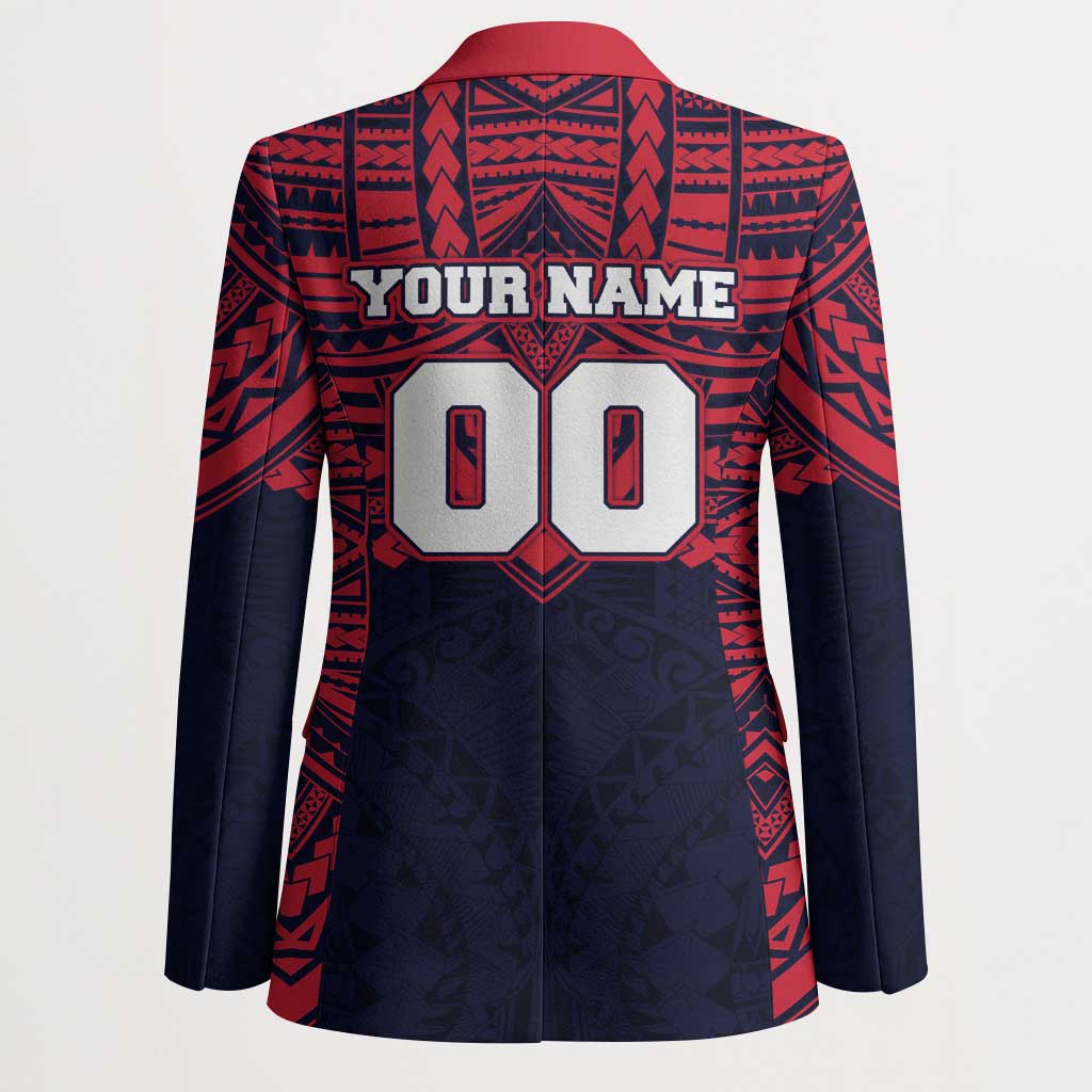 Personalized Melbourne Demons Blazer Polynesian Tribal Pattern Heritage Football