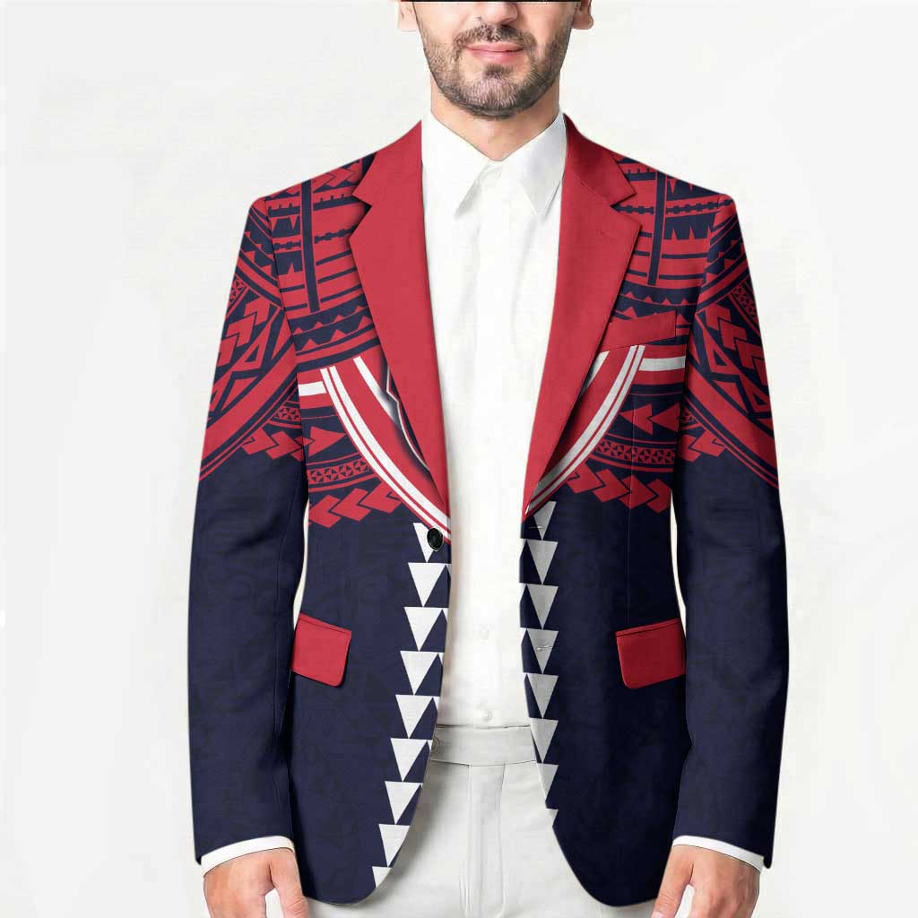 Personalized Melbourne Demons Blazer Polynesian Tribal Pattern Heritage Football