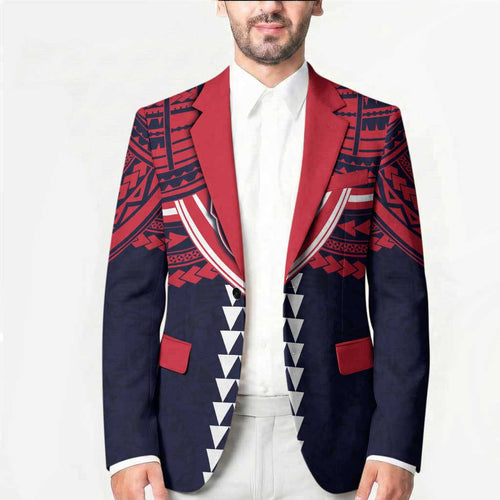 Personalized Melbourne Demons Blazer Polynesian Tribal Pattern Heritage Football