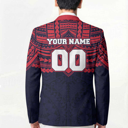 Personalized Melbourne Demons Blazer Polynesian Tribal Pattern Heritage Football