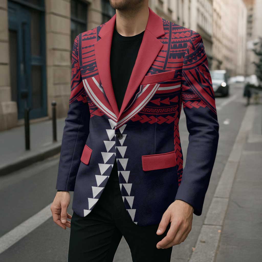 Personalized Melbourne Demons Blazer Polynesian Tribal Pattern Heritage Football
