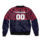 Personalized Melbourne Demons Bomber Jacket Polynesian Tribal Pattern Heritage Football