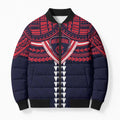 Personalized Melbourne Demons Bomber Puffer Jacket Polynesian Tribal Pattern Heritage Football
