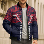 Personalized Melbourne Demons Bomber Puffer Jacket Polynesian Tribal Pattern Heritage Football
