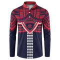 Personalized Melbourne Demons Button Sweatshirt Polynesian Tribal Pattern Heritage Football