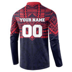 Personalized Melbourne Demons Button Sweatshirt Polynesian Tribal Pattern Heritage Football