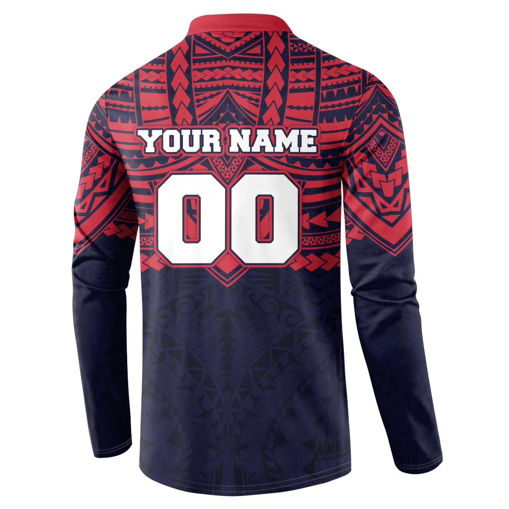 Personalized Melbourne Demons Button Sweatshirt Polynesian Tribal Pattern Heritage Football