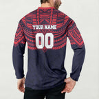 Personalized Melbourne Demons Button Sweatshirt Polynesian Tribal Pattern Heritage Football