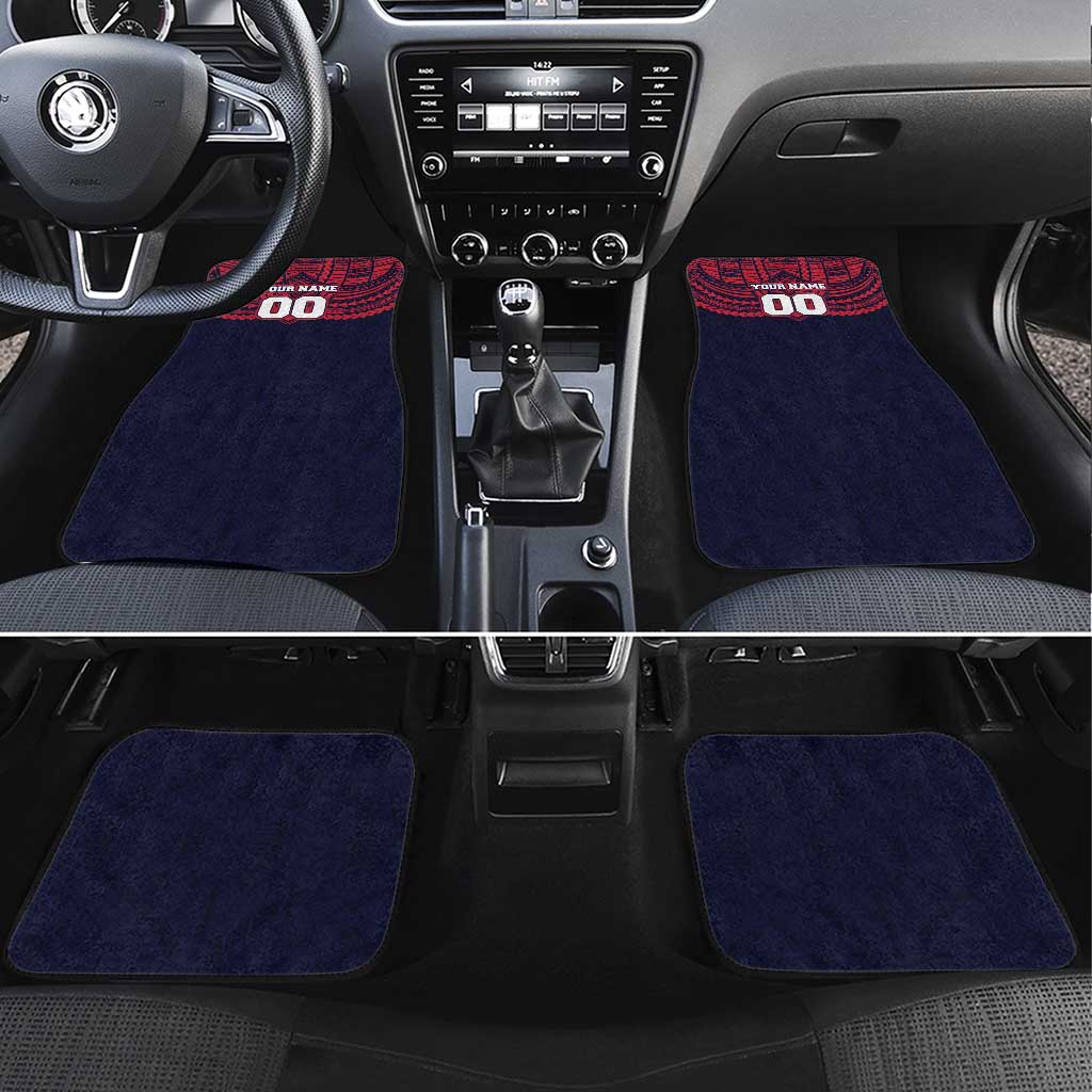 Personalized Melbourne Demons Car Mats Polynesian Tribal Pattern Heritage Football