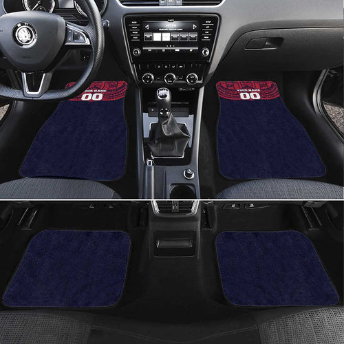 Personalized Melbourne Demons Car Mats Polynesian Tribal Pattern Heritage Football