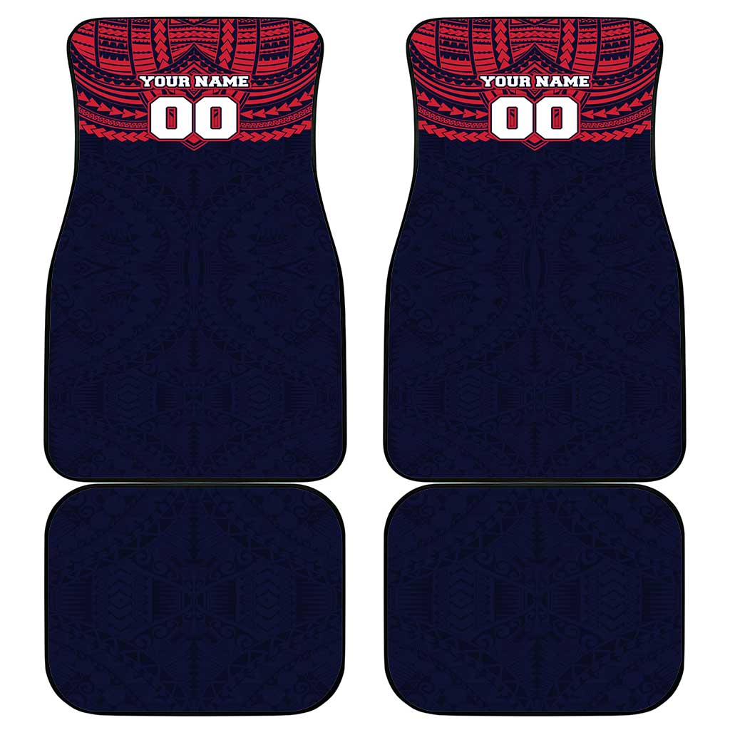 Personalized Melbourne Demons Car Mats Polynesian Tribal Pattern Heritage Football