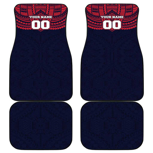 Personalized Melbourne Demons Car Mats Polynesian Tribal Pattern Heritage Football
