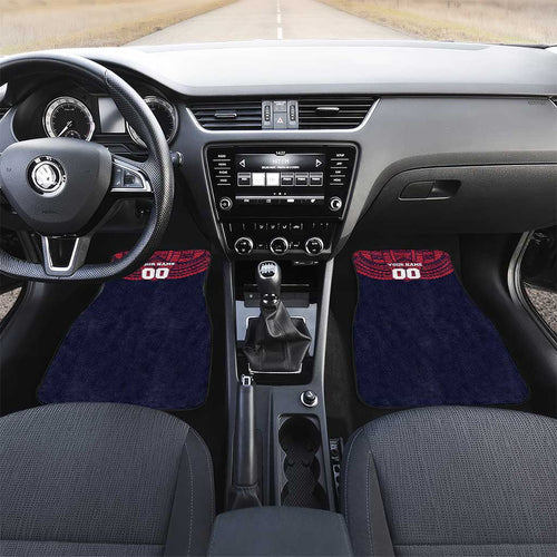 Personalized Melbourne Demons Car Mats Polynesian Tribal Pattern Heritage Football