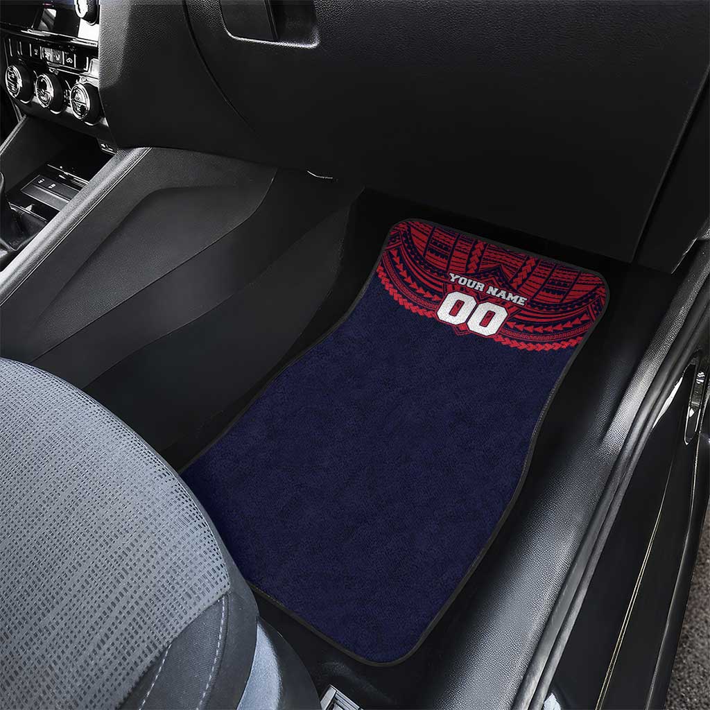Personalized Melbourne Demons Car Mats Polynesian Tribal Pattern Heritage Football