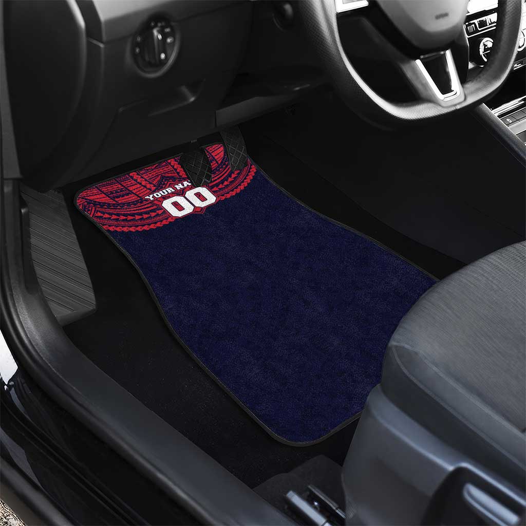 Personalized Melbourne Demons Car Mats Polynesian Tribal Pattern Heritage Football