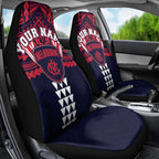 Personalized Melbourne Demons Car Seat Cover Polynesian Tribal Pattern Heritage Football