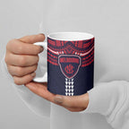 Personalized Melbourne Demons Ceramic Mug Polynesian Tribal Pattern Heritage Football