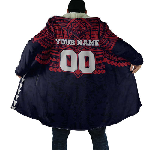 Personalized Melbourne Demons Cloak Polynesian Tribal Pattern Heritage Football