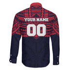 Personalized Melbourne Demons Family Matching Mermaid Dress and Hawaiian Shirt Polynesian Tribal Pattern Heritage Football