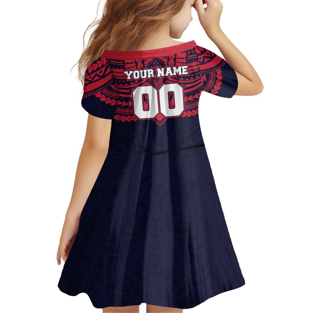 Personalized Melbourne Demons Family Matching Off Shoulder Short Dress and Hawaiian Shirt Polynesian Tribal Pattern Heritage Football