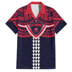 Personalized Melbourne Demons Family Matching Puletasi and Hawaiian Shirt Polynesian Tribal Pattern Heritage Football
