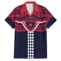 Personalized Melbourne Demons Family Matching Summer Maxi Dress and Hawaiian Shirt Polynesian Tribal Pattern Heritage Football