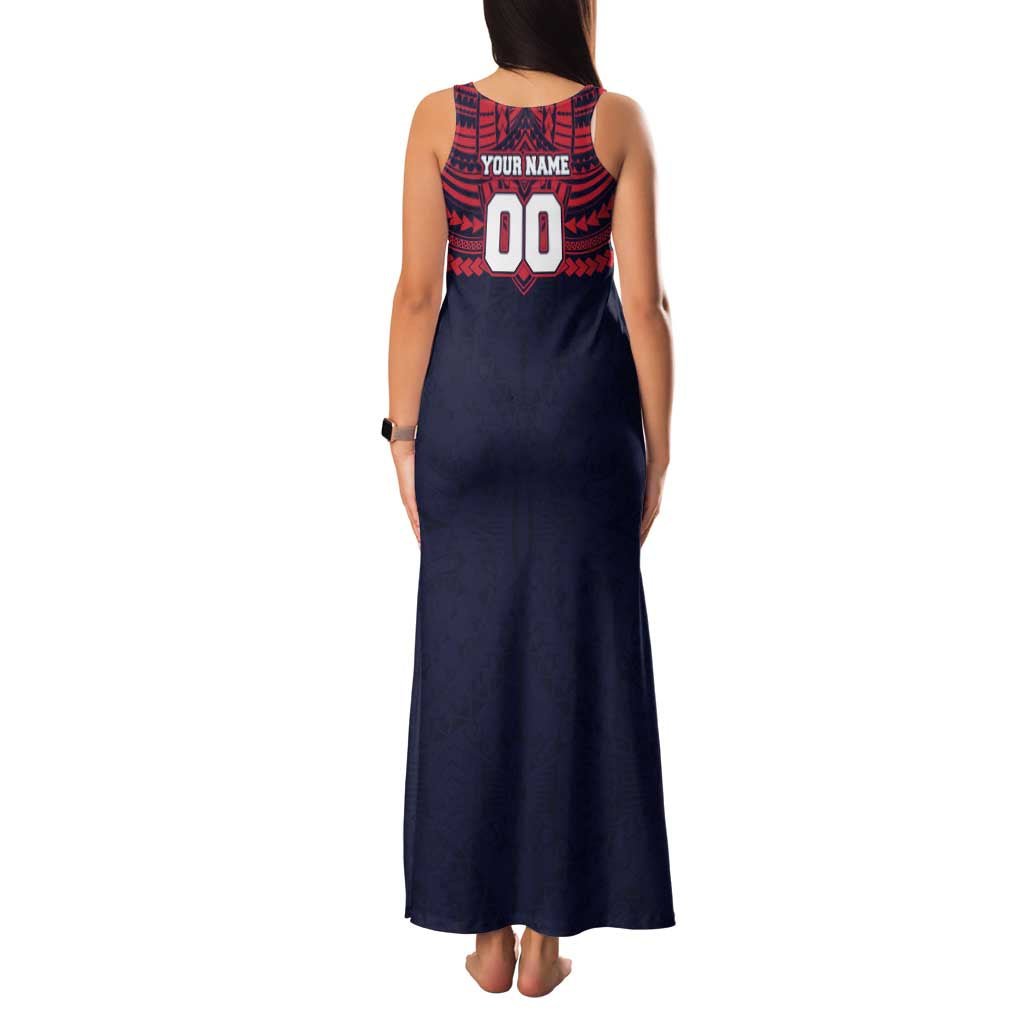 Personalized Melbourne Demons Family Matching Tank Maxi Dress and Hawaiian Shirt Polynesian Tribal Pattern Heritage Football