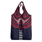 Personalized Melbourne Demons Grocery Bag Polynesian Tribal Pattern Heritage Football
