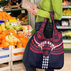 Personalized Melbourne Demons Grocery Bag Polynesian Tribal Pattern Heritage Football