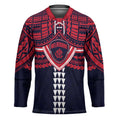 Personalized Melbourne Demons Hockey Jersey Polynesian Tribal Pattern Heritage Football