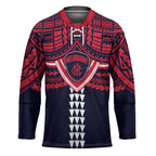 Personalized Melbourne Demons Hockey Jersey Polynesian Tribal Pattern Heritage Football