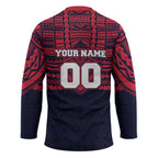 Personalized Melbourne Demons Hockey Jersey Polynesian Tribal Pattern Heritage Football