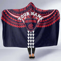 Personalized Melbourne Demons Hooded Blanket Polynesian Tribal Pattern Heritage Football