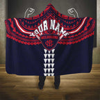 Personalized Melbourne Demons Hooded Blanket Polynesian Tribal Pattern Heritage Football