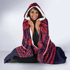 Personalized Melbourne Demons Hooded Blanket Polynesian Tribal Pattern Heritage Football