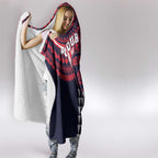 Personalized Melbourne Demons Hooded Blanket Polynesian Tribal Pattern Heritage Football