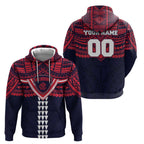 Personalized Melbourne Demons Hoodie Polynesian Tribal Pattern Heritage Football