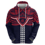 Personalized Melbourne Demons Hoodie Polynesian Tribal Pattern Heritage Football