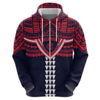 Personalized Melbourne Demons Hoodie Polynesian Tribal Pattern Heritage Football