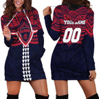 Personalized Melbourne Demons Hoodie Dress Polynesian Tribal Pattern Heritage Football