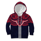 Personalized Melbourne Demons Kid Hoodie Polynesian Tribal Pattern Heritage Football