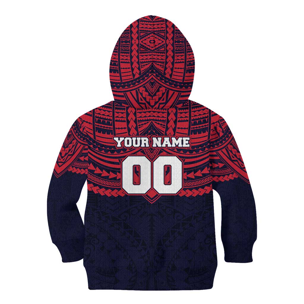 Personalized Melbourne Demons Kid Hoodie Polynesian Tribal Pattern Heritage Football