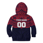 Personalized Melbourne Demons Kid Hoodie Polynesian Tribal Pattern Heritage Football