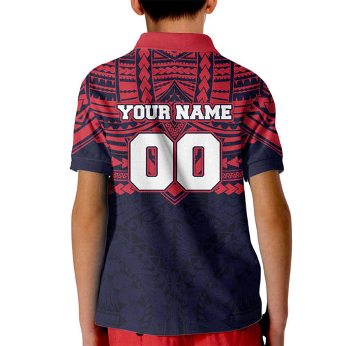 Personalized Melbourne Demons Kid Polo Shirt Polynesian Tribal Pattern Heritage Football