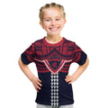 Personalized Melbourne Demons Kid T Shirt Polynesian Tribal Pattern Heritage Football