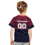 Personalized Melbourne Demons Kid T Shirt Polynesian Tribal Pattern Heritage Football