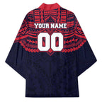Personalized Melbourne Demons Kimono Polynesian Tribal Pattern Heritage Football
