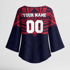 Personalized Melbourne Demons Kimono Sleeve Blouse Polynesian Tribal Pattern Heritage Football